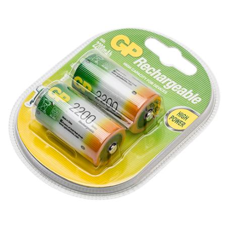 GP Genopladelig C batt. 2200mAh 2 stk.