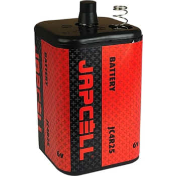 Japcell tørbatteri med fjeder 6 V, 4R25, 1 stk.