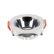 GU10-lampe i hvid rund ramme med krom reflektor - V-Tac Pro serie med 3 års producentgaranti