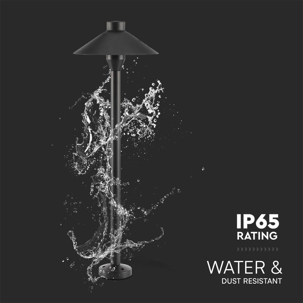 7W Havelampe - Samsung Chip, 3000K, Sort, Hus IP65, 600lm, RA80, 3 års producentgaranti