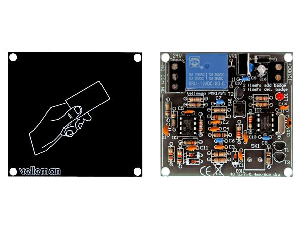 RFID kortlæser, inkl. 2 kort (færdigsamlet modul)