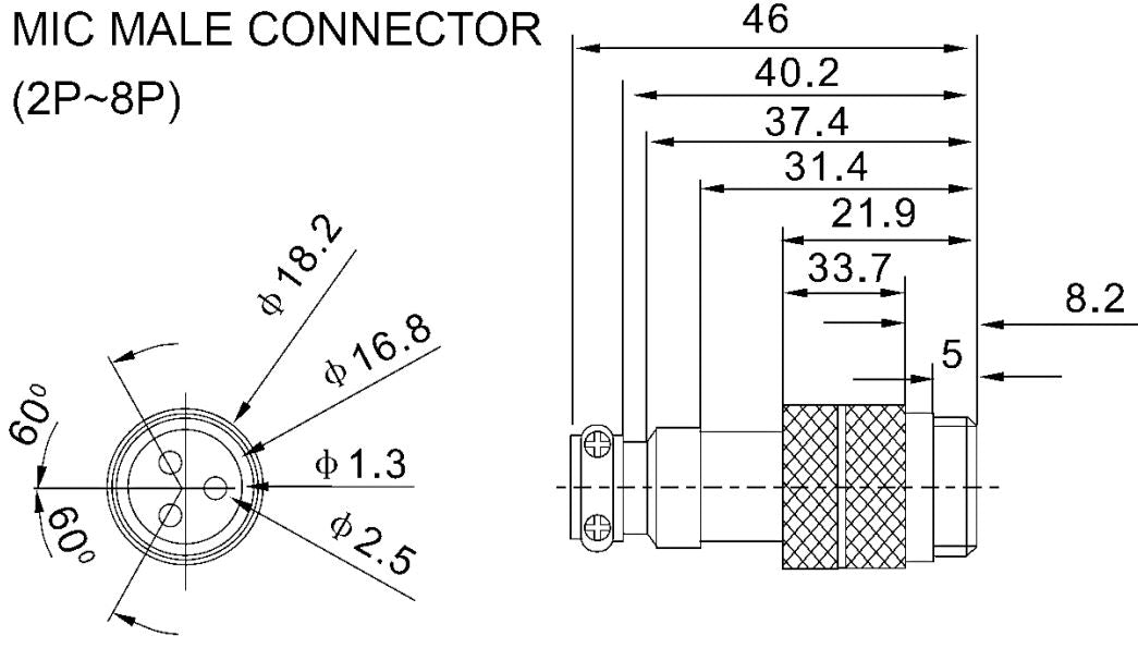Mikrofon/multistik - 6pol han