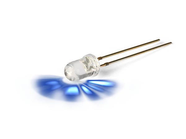 5mm HB LED - Rund BLÅ vandklar (6300mcd 15°)