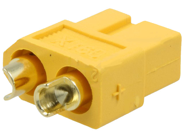 DC-XT60 kabelstik - 2pol hun, loddeben, u. kappe