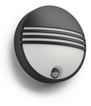myGarden Yarrow Væglampe Sort 1x6W 230V IP44 Bevægelsessensor