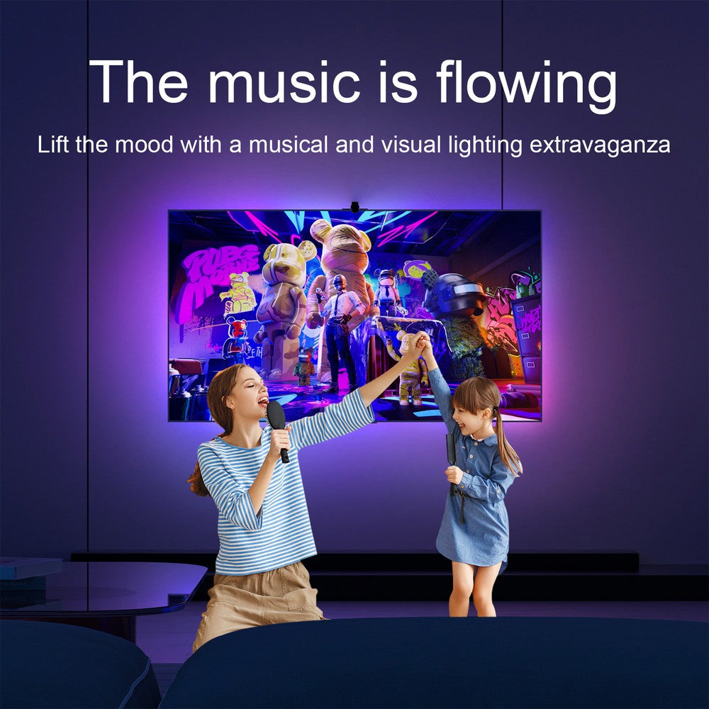 5m TV LED strip med TV-kamera - passer til 70-85' TV, 18W, 30 LED/m