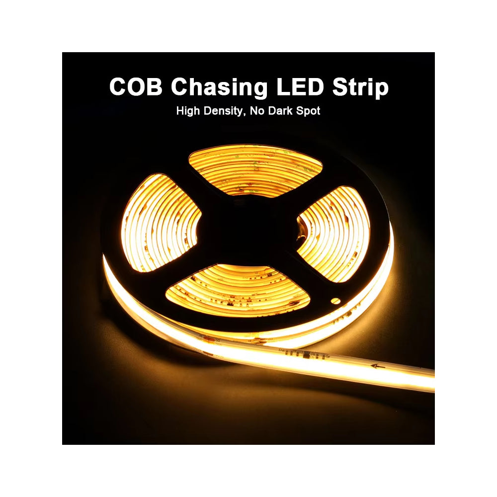 10m COB LED strip IC løbelys/running - 12W/m, 120 LED pr. meter, 24V