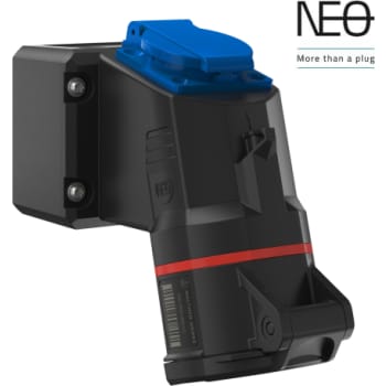 CEE Kombivægudtag NEO 16A 5P, 6H, 400V, m/DK udtag, skruekl.