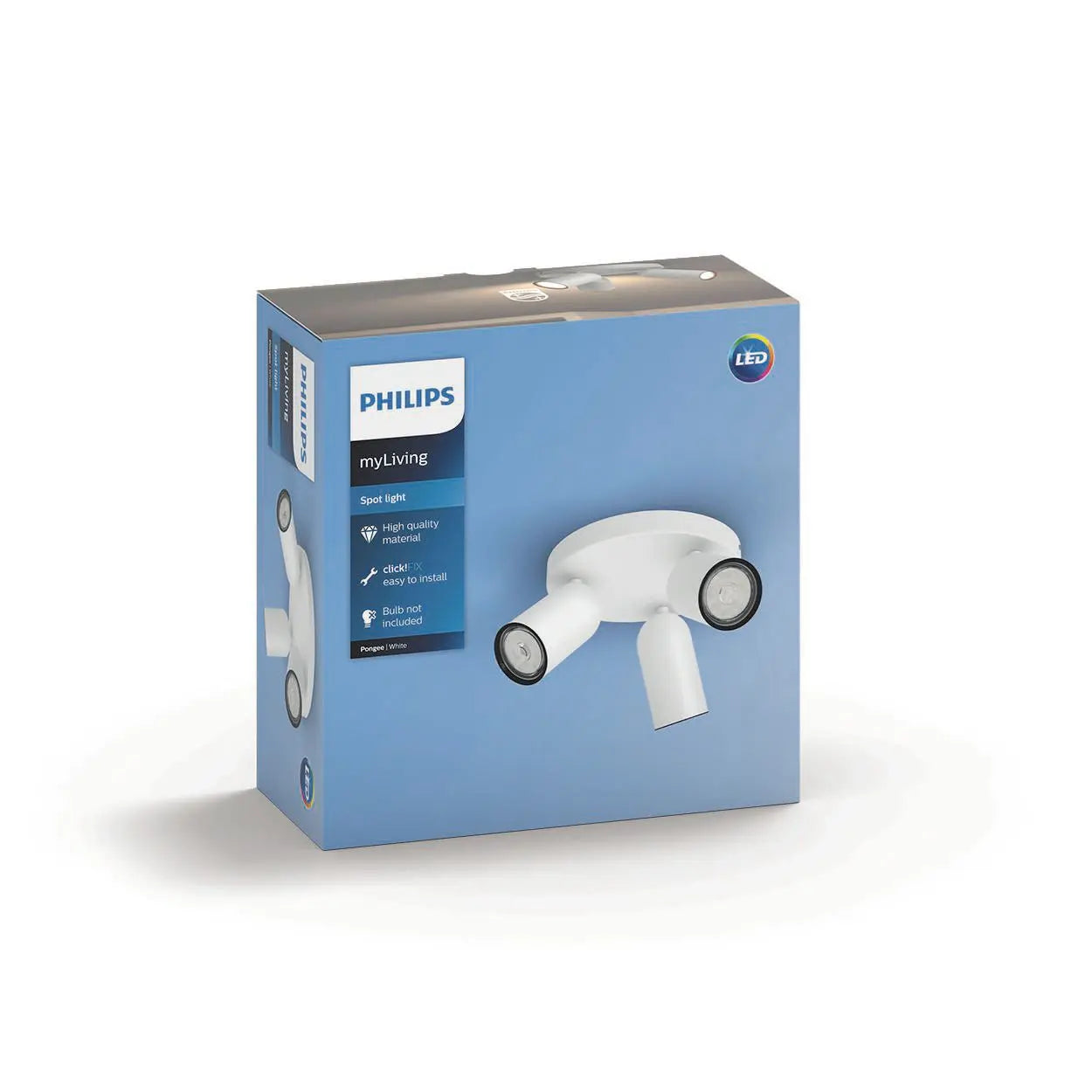 PONGEE plate/spiral white 3xNW