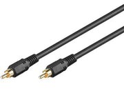 Phonokabel - RCA han til RCA han, RG59, Guld (10m)