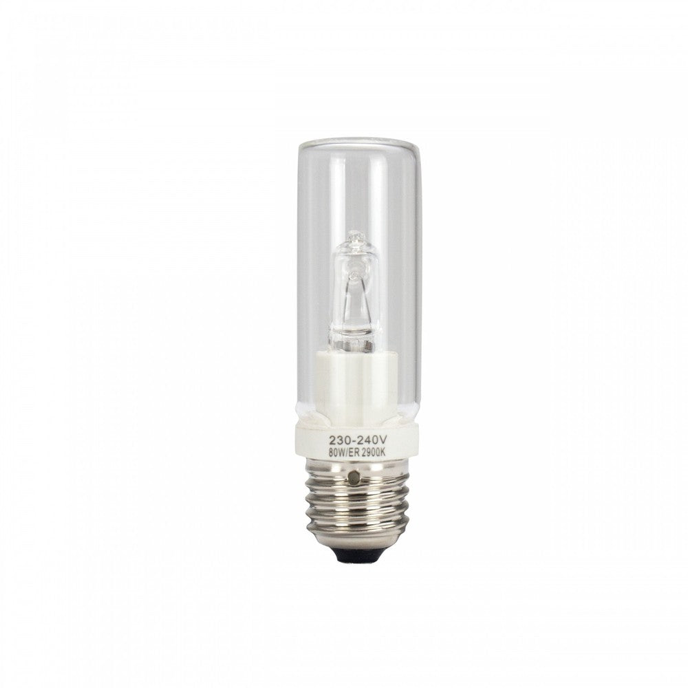 Halogenpære E27 80W - 33x115 mm, 230V, R7s sokkel, 1380lm, RA80