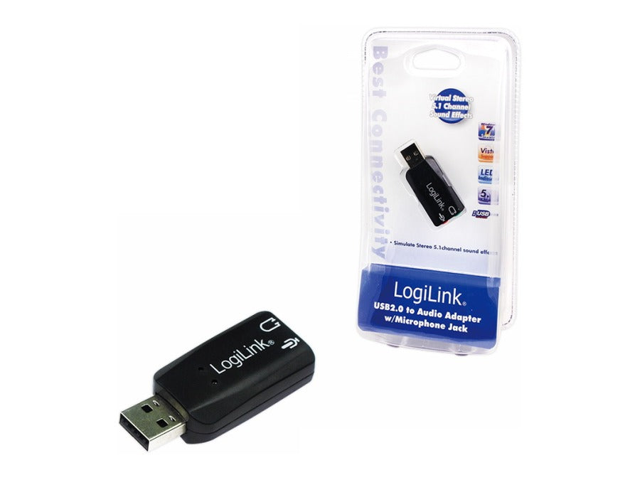 USB 2.0 lydkort - 3D USB audio headset adapter