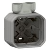 PLEXO 55 IP55 underlag 2 modul med 2x M20 forskruning, antracit