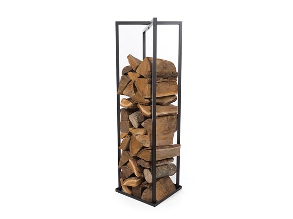 Indendørs Brændestativ - 34 x 34 x 118 cm, sort