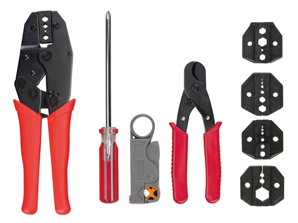 COAX krimptang, prof. - Med tilbehør i kuffert