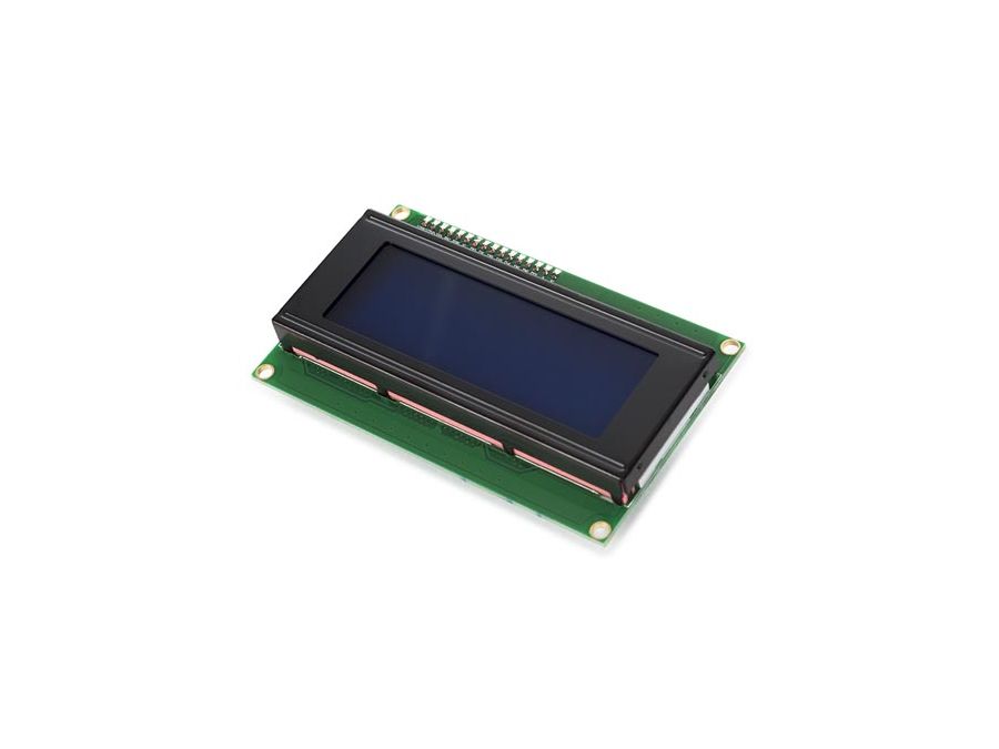 LCD 20x4 m. blå baggrundslys - 5V (2004 til Arduino)