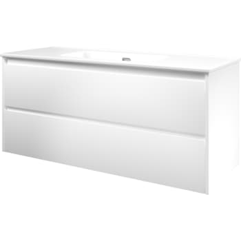 Proline møbelsæt 121x46cm mathvid med 2 softclose skuffer