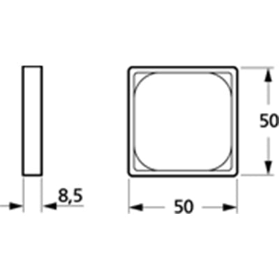 LK Fuga ramme Baseline 50 1m - stålmetallic