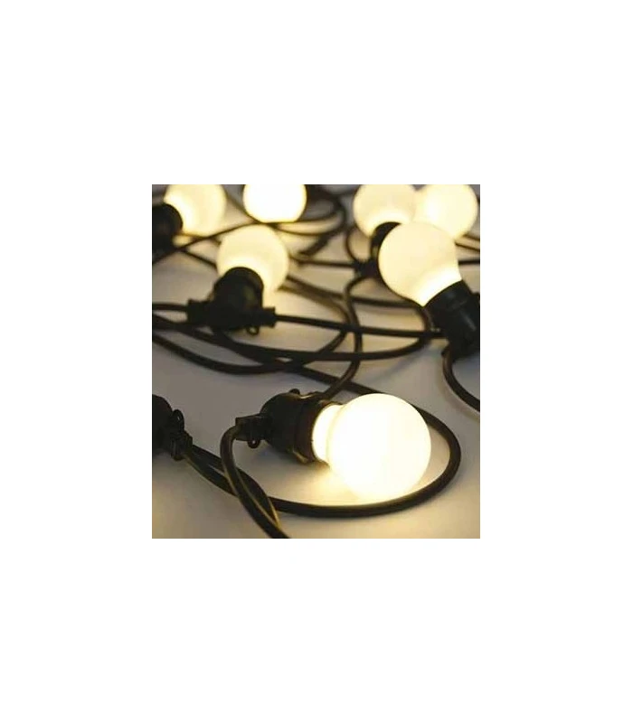 V-Tac LED lyskæde - 10 pærer, 5 meter, IP44, inkl. lyskilde, 5W, 230V, 300lm