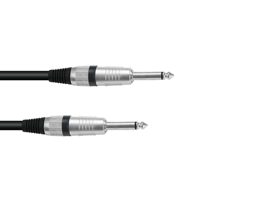 Audiokabel (Guitar) - 2 x 6,35mm mono JACK han, ROAD (1m)