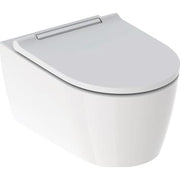 Geberit ONE Rimfree toiletskål med krom kant inkl. toiletsæde
