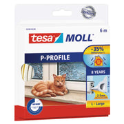 tesamoll® tætningsliste P-profil 6mx9mm hvid