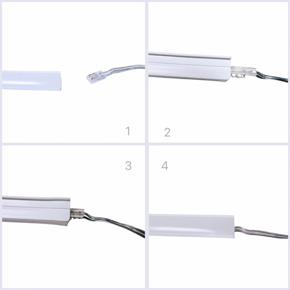 10m Varm hvid LED strip - Fleksibel neon flex belysning med 10x10 mm dimensioner, 10W/m, 24V, RA81