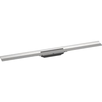 Hansgrohe RainDrain Flex afløbsrende 900mm kappesæt vægmont/kan afkortes, børstet rustfrit stål
