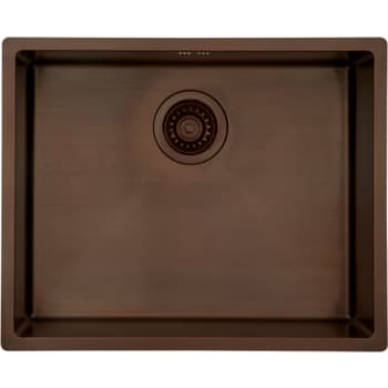 Lavabo Kubus 500 Soft køkkenvask uden hanehul, bruneret messing