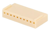 Ledning-til-print stikhus - NS25, 10pol (1x10) hun 2,54mm