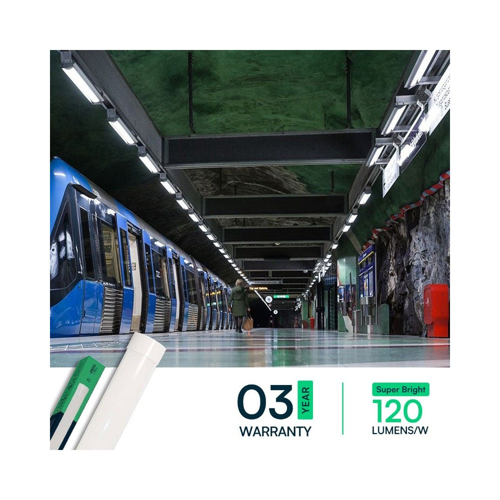 V-Tac 40W LED armatur - 120 cm, 3 års garanti, 230V