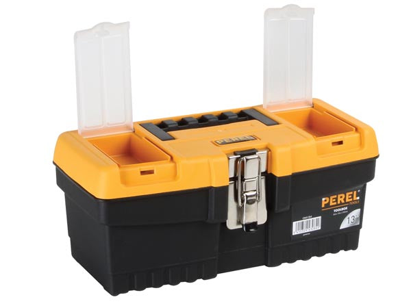 Multi værktøjskuffert - Sort/orange, 13" m. metallås