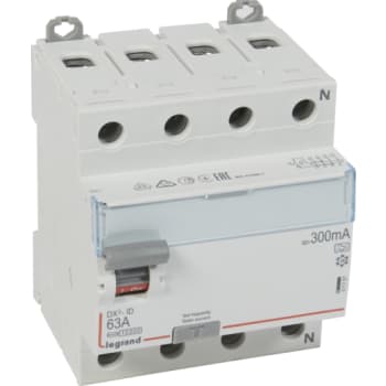 Fejlstrømsafbryder DX3 PFI 63A 300mA, 4P, 4M, 10kA, type A