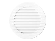 Rund ventilationsrist, ABS plast - Ø90mm, Hvid