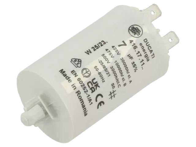 MOTOR kondensator - 7uF / 450V, Ø36x58mm