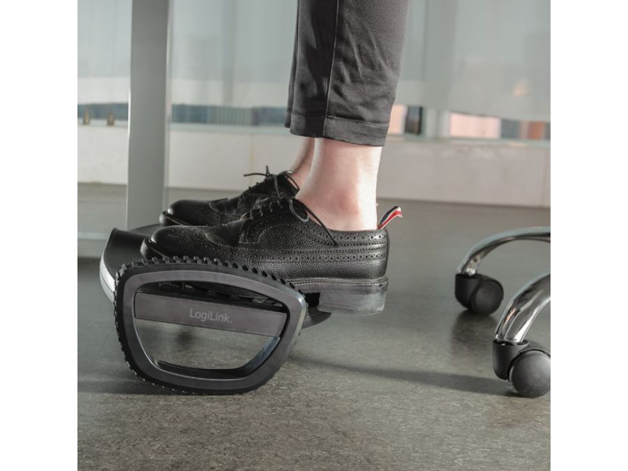 Ergonomisk fodstøtte, vipbar - Sort