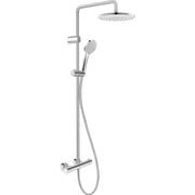 Duravit 1000 Minusflow brusesystem i krom med termostat