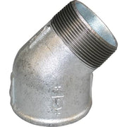 1.1/2" Galvaniseret vinkel 45° muffe/nippel