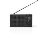 Bærbar FM-radio - AM/FM, Batteri, Analog, Sort