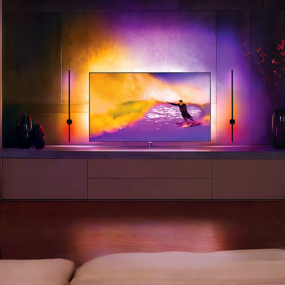 80cm RGBIC justerbar væglampe med Bluetooth og USB-port - 10W, 5V input