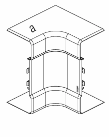 Indvendig hjørne til 70/130 perlehvid