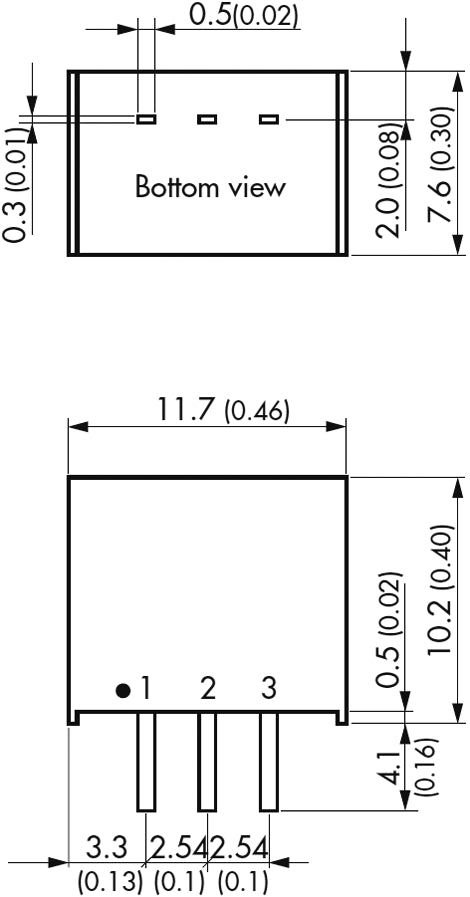 DC-DC converter - 6,5-36Vdc (ind) til 5Vdc (ud), 1A (SIP3)