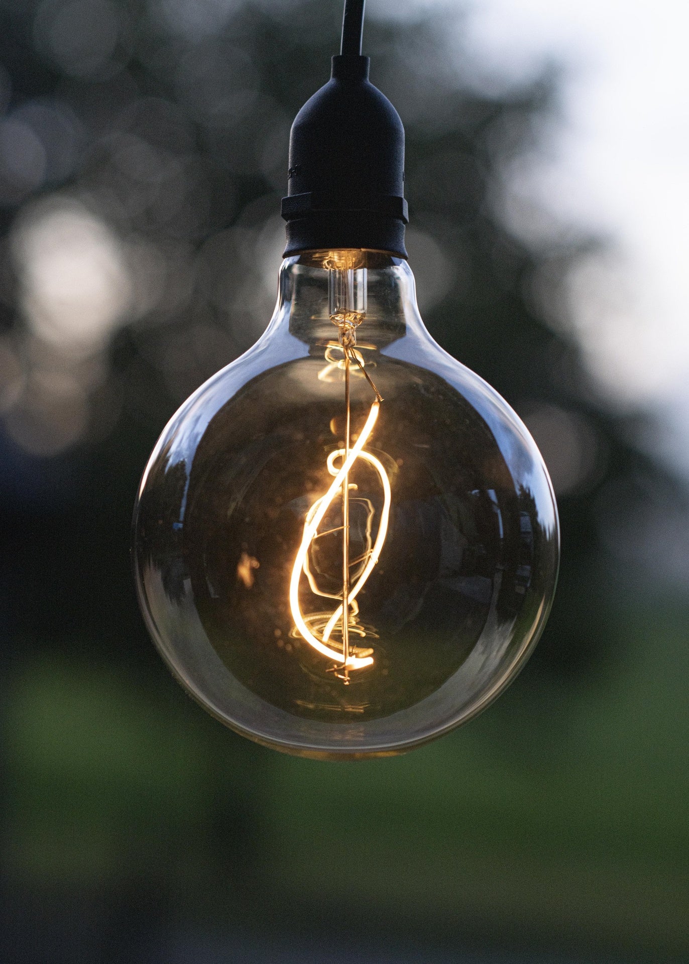 Pendant m. batteriforsynet G125 (2200K) LED pære - 1m (IP44)