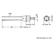 NTC termistor - 150kOhm 10% (K45 gevindtype)
