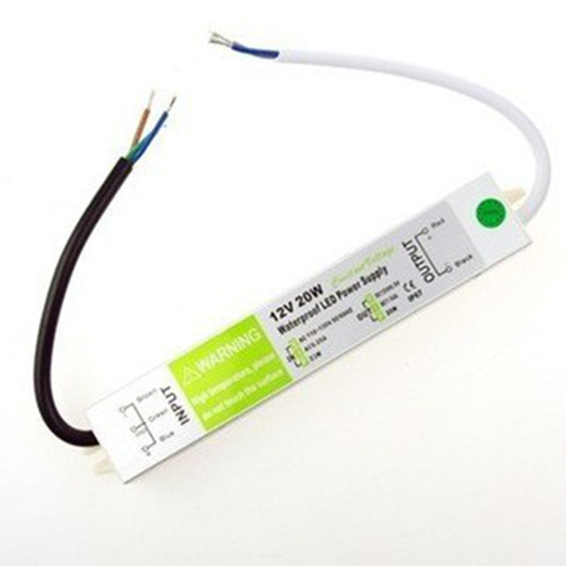 20W strømforsyning - 12V DC, 1,6A, IP67 vandtæt