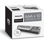 PHILIPS Industrial alkaline batteri, AAA LR03, 10 stk.