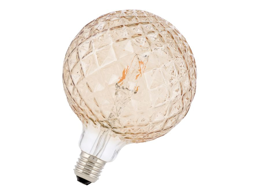 G125 LED filament pære "Pine" - 240V, 3W, E27, Gold/Klar
