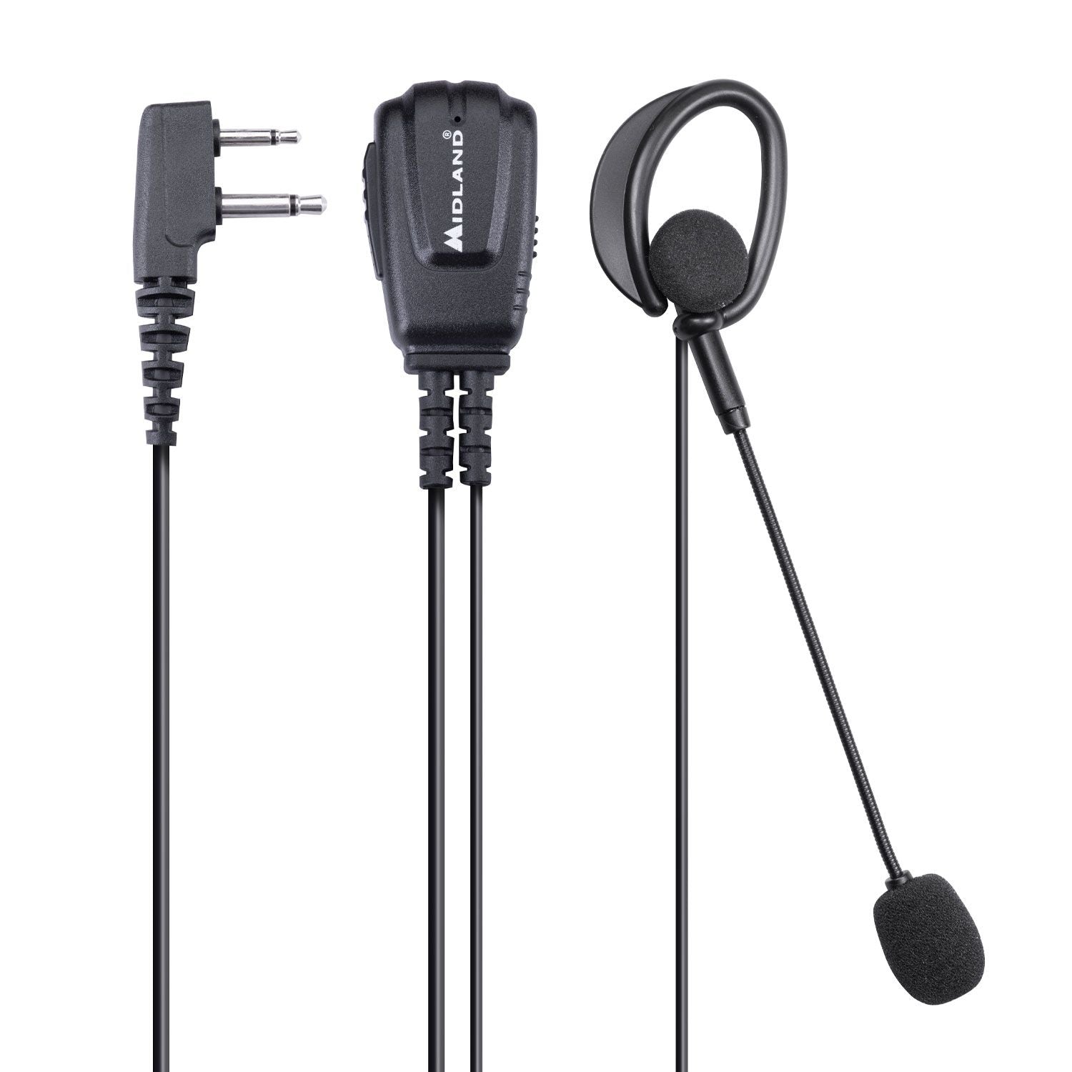 MA30-L PRO Hovedsæt m. lang mik. PPT/VOX (2 pin Midland)