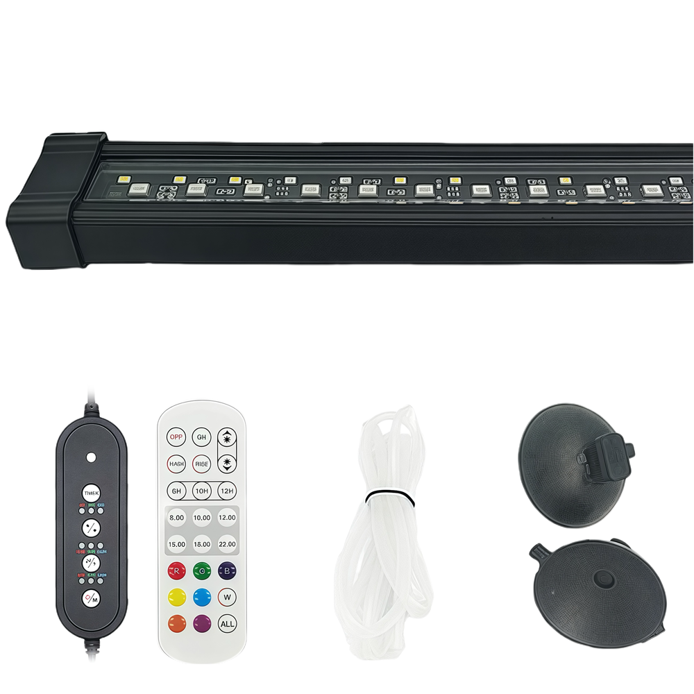 30 cm RGB+NW Akvarie Armatur - 10W, IP68, Kan Tilsluttes Luftpumpe