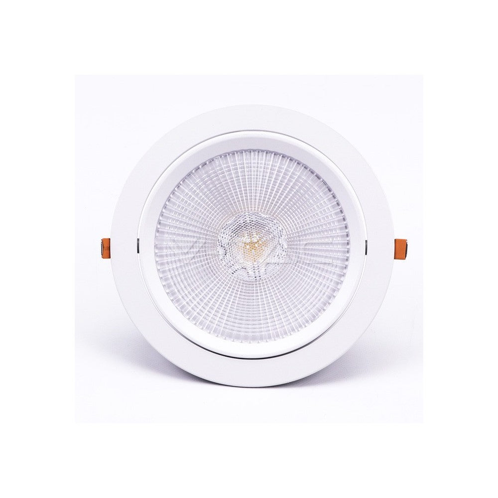 V-Tac 30W LED Spotlight - Hvid, Ø19,5 cm, Ø22,5 cm, 3 cm høj, Samsung LED chip, 2700lm, RA80, 230V